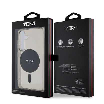 Galaxy S24 Kılıf TUMI Orijinal Lisanslı M-safe Şarj Özellikli Airbag Köşeli Transparan Plain Kılıf