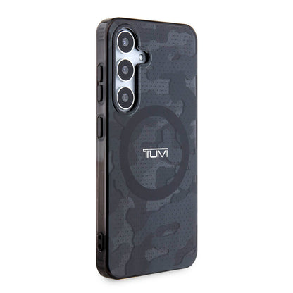 Galaxy S24 Kılıf TUMI Orijinal Lisanslı M-safe Şarj Özellikli Buzlanmış Saydam Ağ Kamuflajı Desenli Kılıf
