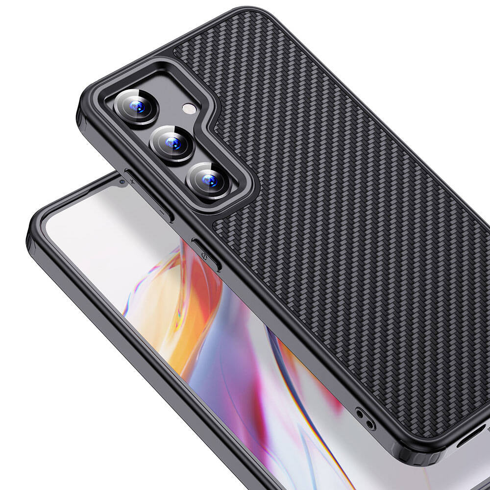 Galaxy S24 Plus Kılıf Aramid Karbon Fiber M-safe Özellikli Wlons Radison Kılıf