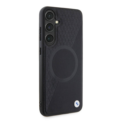 Galaxy S24 Plus Kılıf BMW Orijinal Lisanslı M-safe Şarj Özellikli Yarım Dokulu Circle Leather Kılıf