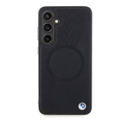 Galaxy S24 Plus Kılıf BMW Orijinal Lisanslı M-safe Şarj Özellikli Yarım Dokulu Circle Leather Kılıf