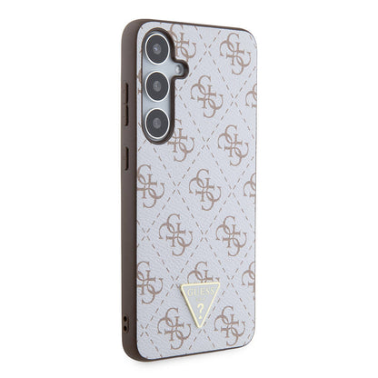 Galaxy S24 Plus Kılıf Guess Orijinal Lisanslı PU Üçgen Logo 4G Desenli Kılıf