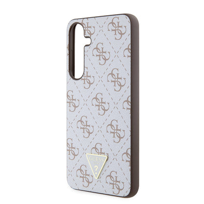 Galaxy S24 Plus Kılıf Guess Orijinal Lisanslı PU Üçgen Logo 4G Desenli Kılıf
