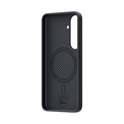 Galaxy S24 Plus Kılıf Karbon Fiber M-safe Şarj Özellikli Benks Hybrid ArmorPro 600D Kevlar Kılıf