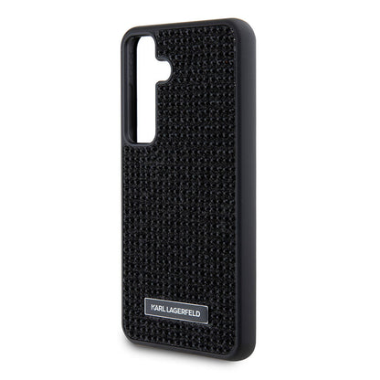Galaxy S24 Plus Kılıf Karl Lagerfeld Taşlı Metal Logo orijinal Lisanslı Kılıf