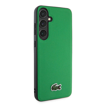 Galaxy S24 Plus Kılıf Lacoste orijinal Lisanslı PU Pike Desenli Arka Yüzey İkonik Timsah Dokuma Logolu Kılıf