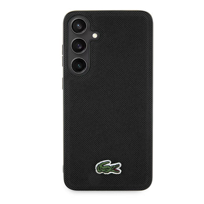 Galaxy S24 Plus Kılıf Lacoste orijinal Lisanslı PU Pike Desenli Arka Yüzey İkonik Timsah Dokuma Logolu Kılıf