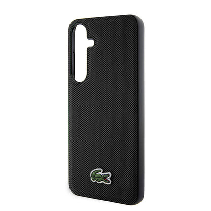 Galaxy S24 Plus Kılıf Lacoste orijinal Lisanslı PU Pike Desenli Arka Yüzey İkonik Timsah Dokuma Logolu Kılıf