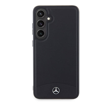 Galaxy S24 Plus Kılıf Mercedes Benz orijinal Lisanslı M-safe Şarj Özellikli Deri Dokumalı Sade Kılıf