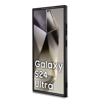 Galaxy S24 Ultra Kılıf AMG orijinal Lisanslı M-safe Şarj Özellikli Eşkenar Dörtgen Desenli Transparan Kılıf