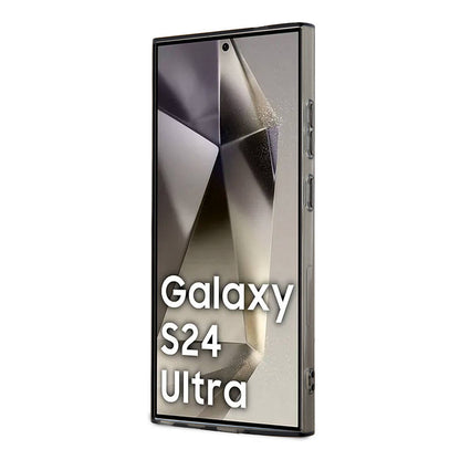Galaxy S24 Ultra Kılıf Ferrari orijinal Lisanslı M-safe Şarj Özellikli Füme İç Yüzey Circle Line Kılıf
