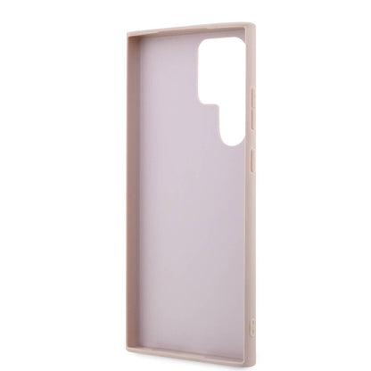 Galaxy S24 Ultra Kılıf Guess Orijinal Lisanslı PU Deri Yazı ve 4G Metal Logolu Desenli Kılıf