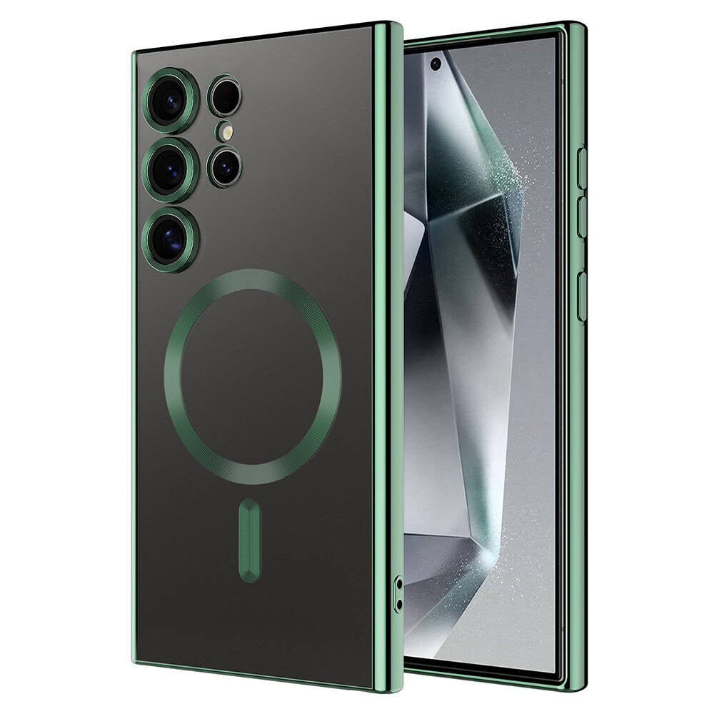 Galaxy S24 Ultra Kılıf Kamera Korumalı M-safe Wireless Şarj Özellikli Zore Demre Kılıf