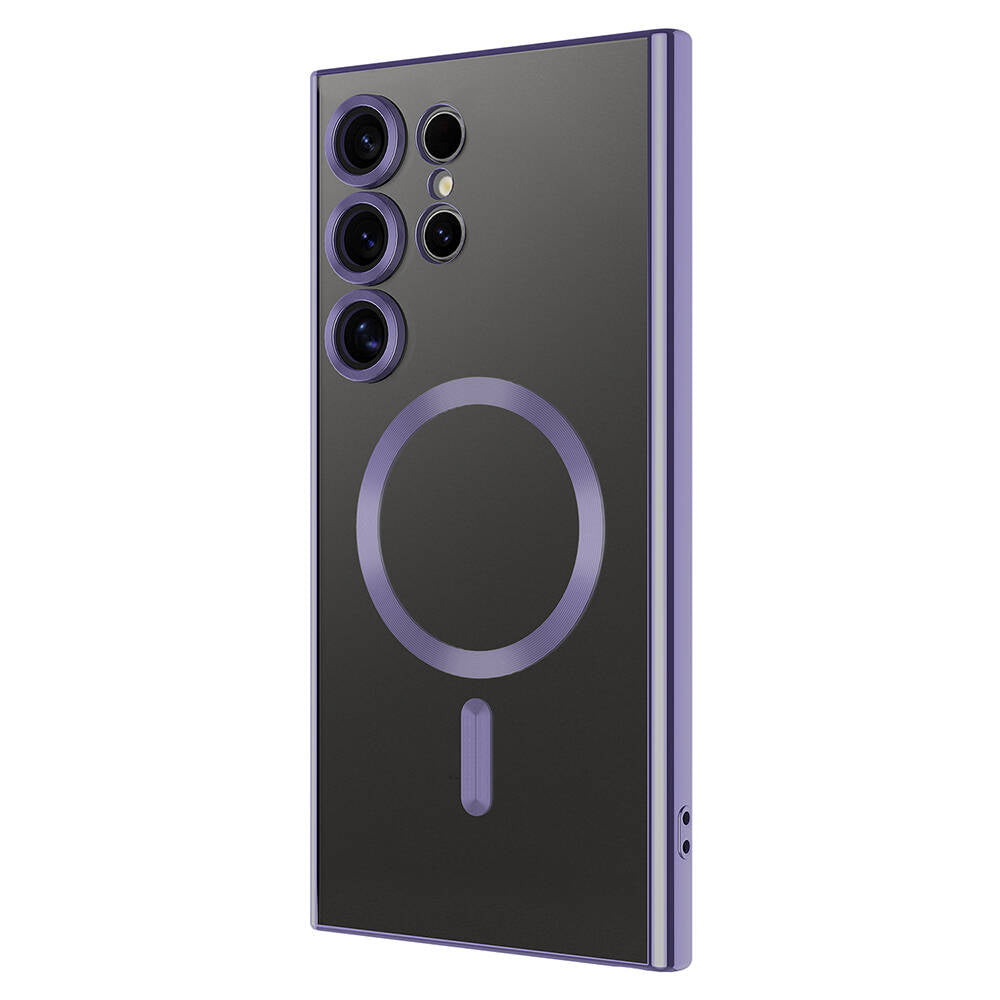 Galaxy S24 Ultra Kılıf Kamera Korumalı M-safe Wireless Şarj Özellikli Zore Demre Kılıf