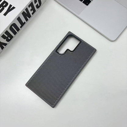 Galaxy S24 Ultra Kılıf M-safe Şarj Özellikli Karbon Fiber Görünümlü Zore Troy Kılıf