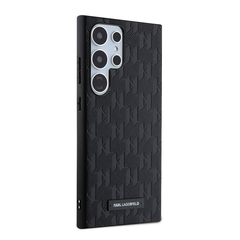 Galaxy S24 Ultra Kılıf Karl Lagerfeld Orijinal Lisanslı Saffiano Monogram Metal Logo Kılıf