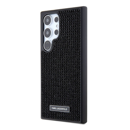 Galaxy S24 Ultra Kılıf Karl Lagerfeld Taşlı Metal Logo orijinal Lisanslı Kılıf
