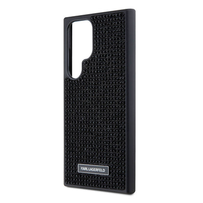 Galaxy S24 Ultra Kılıf Karl Lagerfeld Taşlı Metal Logo orijinal Lisanslı Kılıf