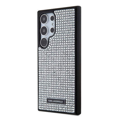 Galaxy S24 Ultra Kılıf Karl Lagerfeld Taşlı Metal Logo orijinal Lisanslı Kılıf