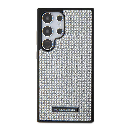Galaxy S24 Ultra Kılıf Karl Lagerfeld Taşlı Metal Logo orijinal Lisanslı Kılıf