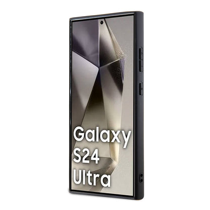 Galaxy S24 Ultra Kılıf Lacoste orijinal Lisanslı M-safe Şarj Özellikli PU Deri Görünümlü Karışık Monogram Desenli Kılıf
