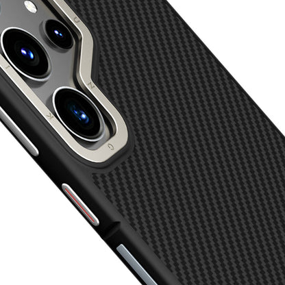 Galaxy S24 Ultra Kılıf M-safe Şarj Özellikli Aramid Fiber Tasarımlı Youngkit 600D Serisi Kılıf