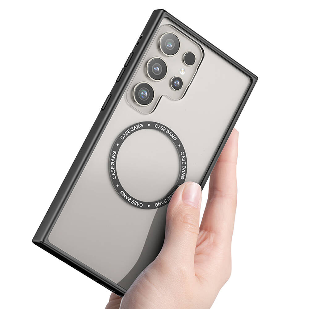 Galaxy S24 Ultra Kılıf M-safe Şarj Özellikli Casebang Body Frame Kılıf