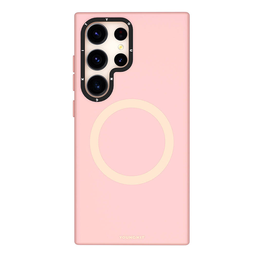 Galaxy S24 Ultra Kılıf M-safe Şarj Özellikli Çizilmeye Ve Aşınmaya Dayanıklı Youngkit Velvet Serisi Kılıf