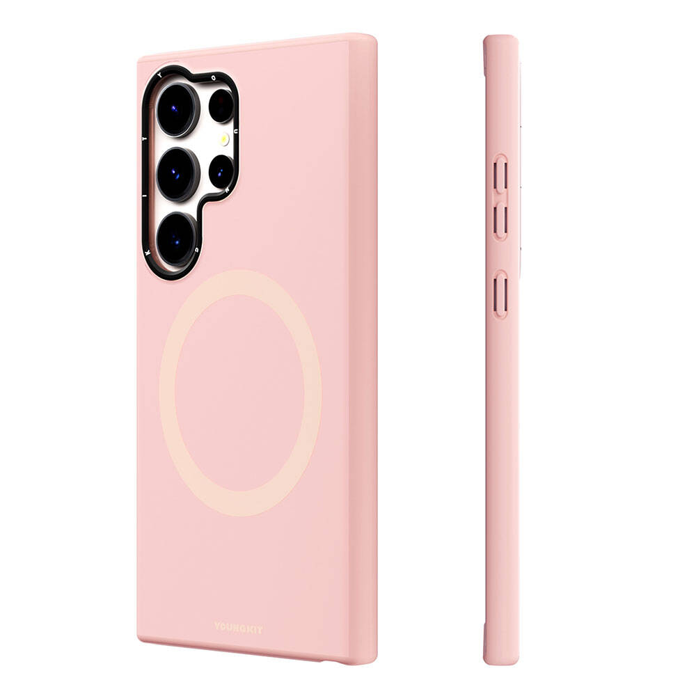 Galaxy S24 Ultra Kılıf M-safe Şarj Özellikli Çizilmeye Ve Aşınmaya Dayanıklı Youngkit Velvet Serisi Kılıf