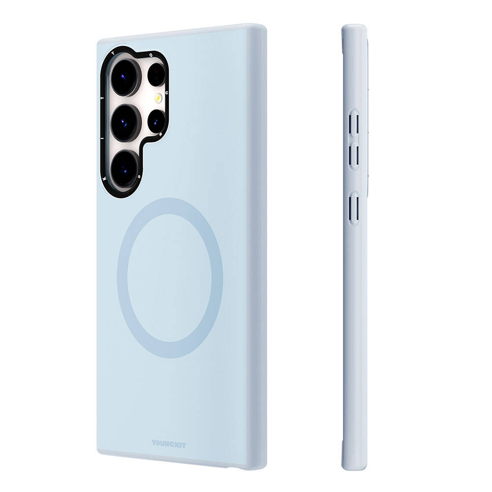 Galaxy S24 Ultra Kılıf M-safe Şarj Özellikli Çizilmeye Ve Aşınmaya Dayanıklı Youngkit Velvet Serisi Kılıf