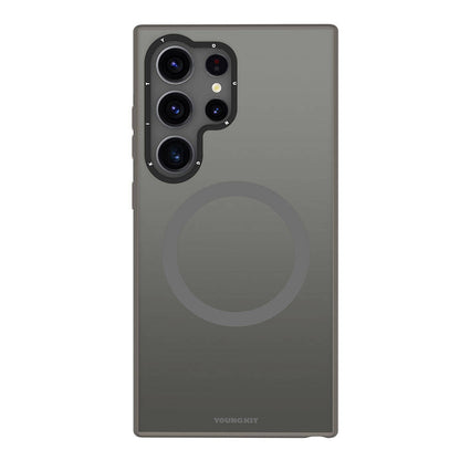 Galaxy S24 Ultra Kılıf M-safe Şarj Özellikli Çizilmeye Ve Aşınmaya Dayanıklı Youngkit Velvet Serisi Kılıf