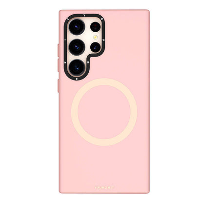 Galaxy S24 Ultra Kılıf M-safe Şarj Özellikli Çizilmeye Ve Aşınmaya Dayanıklı Youngkit Velvet Serisi Kılıf