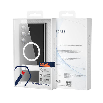 Galaxy S24 Ultra Kılıf M-safe Şarj Özellikli Kamera Korumalı Standlı Wiwu KCC-025 Aurora Serisi Kılıf