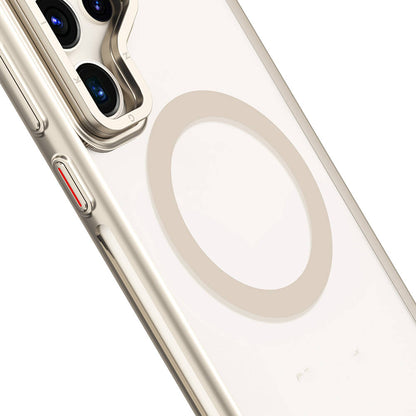 Galaxy S24 Ultra Kılıf M-safe Şarj Özellikli Sararma Önleyici Youngkit Crystal Grid Kılıf