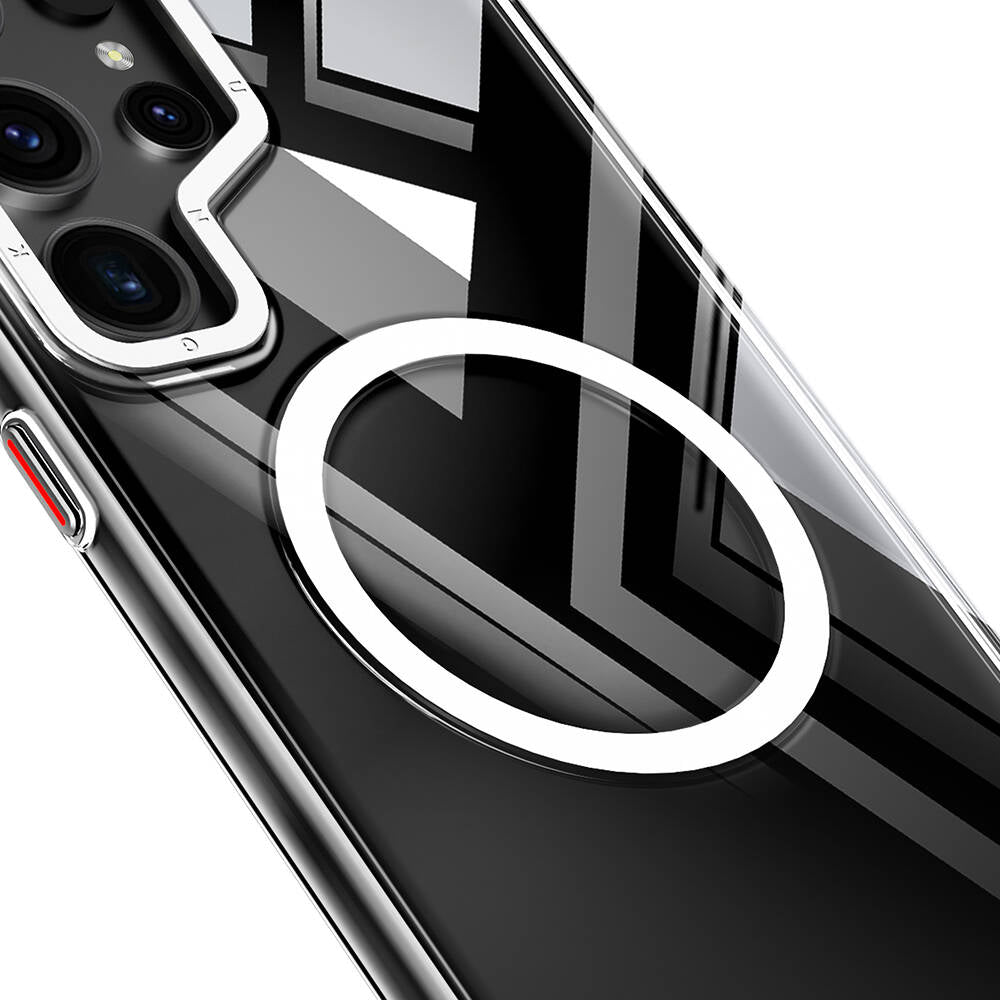 Galaxy S24 Ultra Kılıf M-safe Şarj Özellikli Sararmaya Karşı Dayanıklı Youngkit Clear Crystal Serisi Kılıf