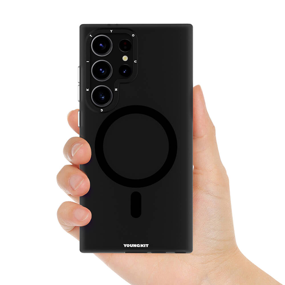 Galaxy S24 Ultra Kılıf M-safe Şarj Özellikli Youngkit Hidden Sand Serisi Kılıf