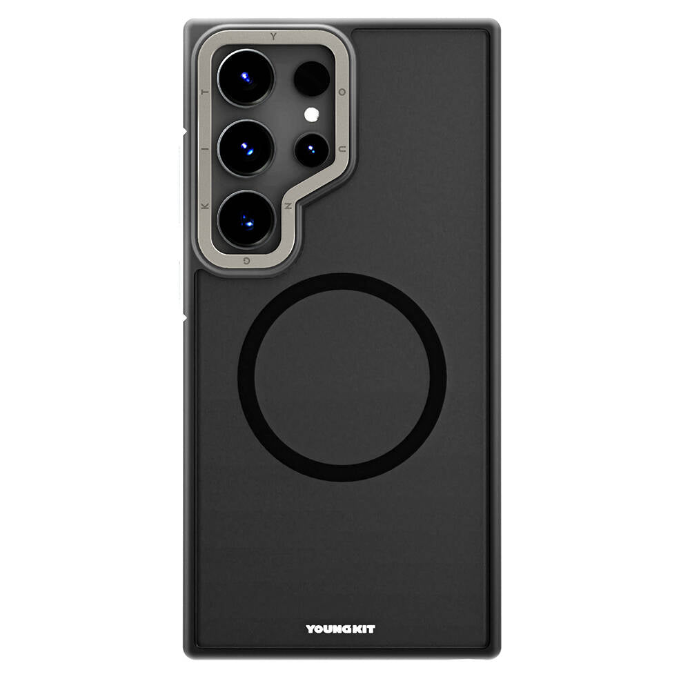 Galaxy S24 Ultra Kılıf M-safe Şarj Özellikli Youngkit Rock Sand Serisi Kılıf