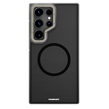 Galaxy S24 Ultra Kılıf M-safe Şarj Özellikli Youngkit Rock Sand Serisi Kılıf