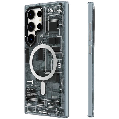 Galaxy S24 Ultra Kılıf M-safe Şarj Özellikli YoungKit Technology Serisi Kılıf
