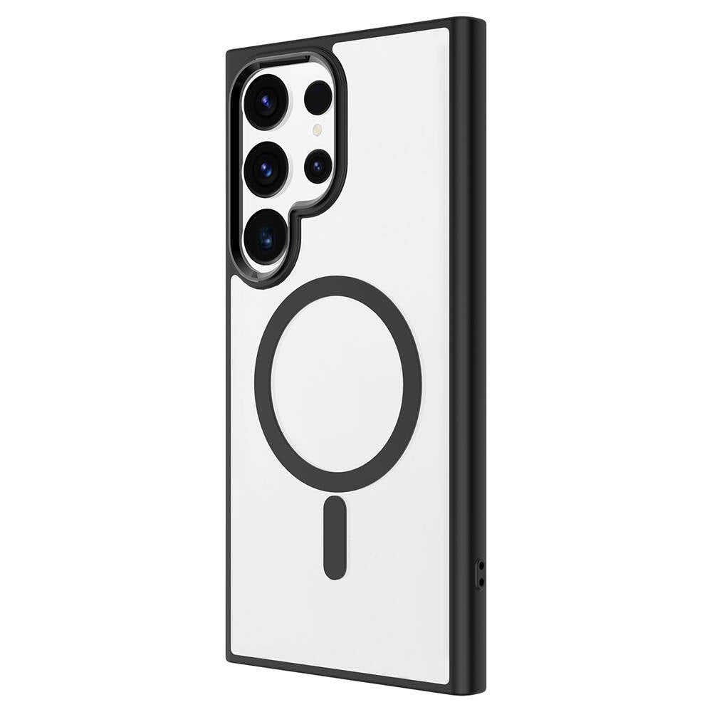 Galaxy S24 Ultra Kılıf M-safe Şarj Özellikli Zore Krom M-safe Silikon Kılıf