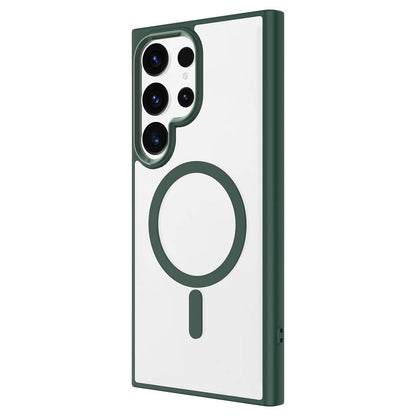 Galaxy S24 Ultra Kılıf M-safe Şarj Özellikli Zore Krom M-safe Silikon Kılıf