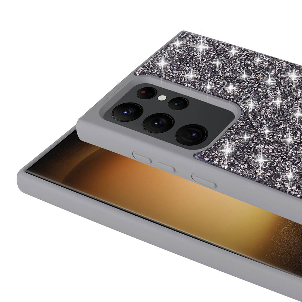 Galaxy S24 Ultra Kılıf Parlak Taşlı Tasarım Zore Pırlanta Kılıf