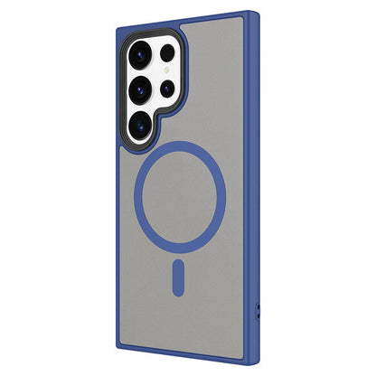 Galaxy S24 Ultra Kılıf Sert PC Arka Yüzey Wireless Şarj Özellikli Zore Flet M-safe Kılıf