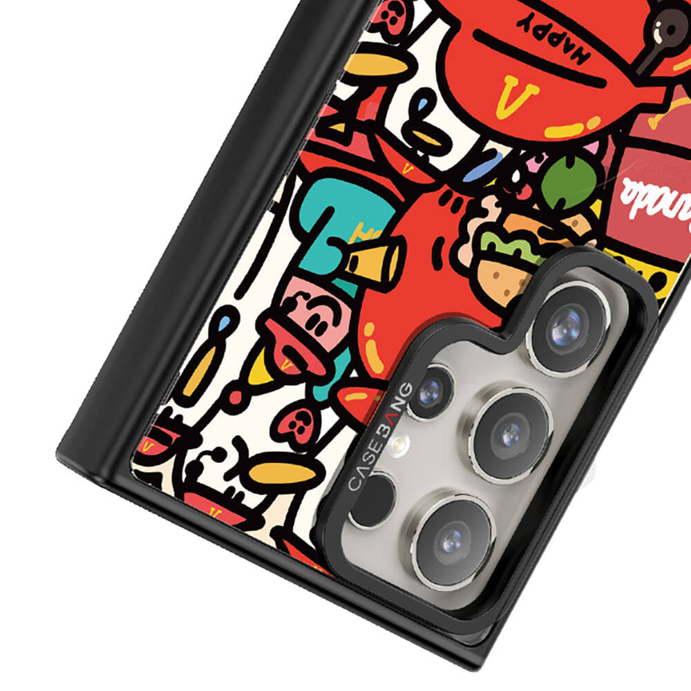 Galaxy S24 Ultra M-safe Şarj Özellikli Casebang Ahhey Serisi Arka Panel