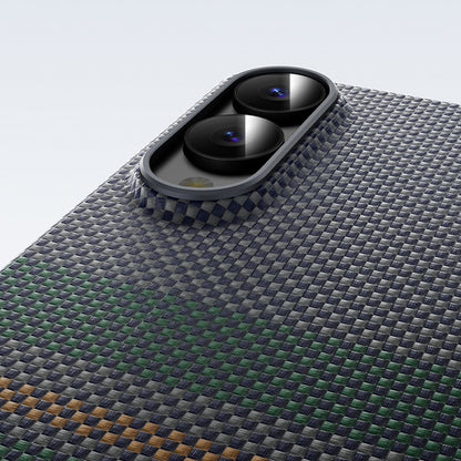 Galaxy S25 Edge Kılıf M-safe Şarj Özellikli Karbon Fiber Tasarımlı Benks Aurora ArmorAir Kevlar Kılıf