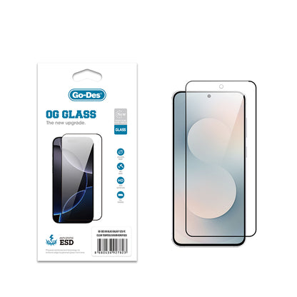 Galaxy S25 FE Go Des OG Glass Antistatik Temperli Cam Ekran Koruyucu