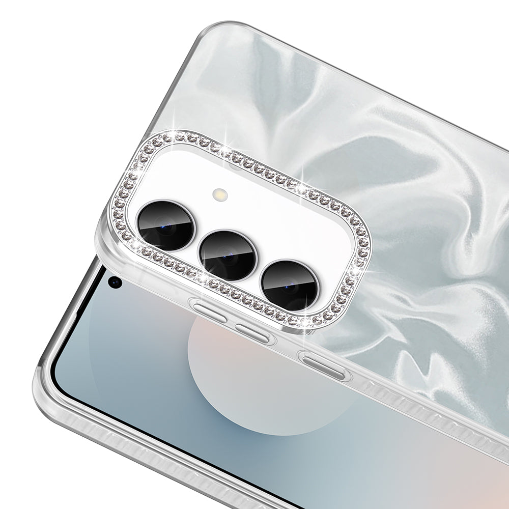 Galaxy S25 FE Kılıf Airbagli Parlak Taş Detay Tasarımlı Zore Esila Kılıf