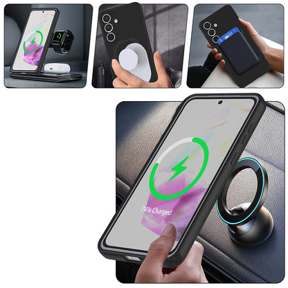 Galaxy S25 FE Kılıf M-safe Şarj Özellikli Standlı Zore Samara Kılıf