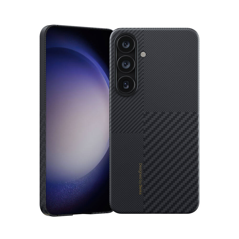 Galaxy S25 Plus Kılıf M-safe Şarj Özellikli Karbon Fiber Benks Montage ArmorAir Kevlar Kılıf