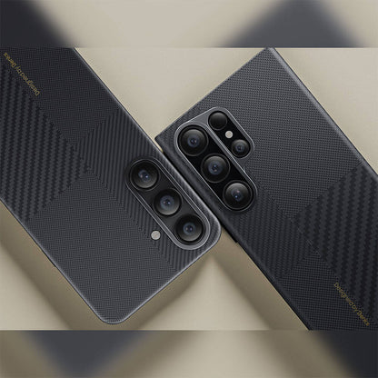 Galaxy S25 Plus Kılıf M-safe Şarj Özellikli Karbon Fiber Benks Montage ArmorAir Kevlar Kılıf